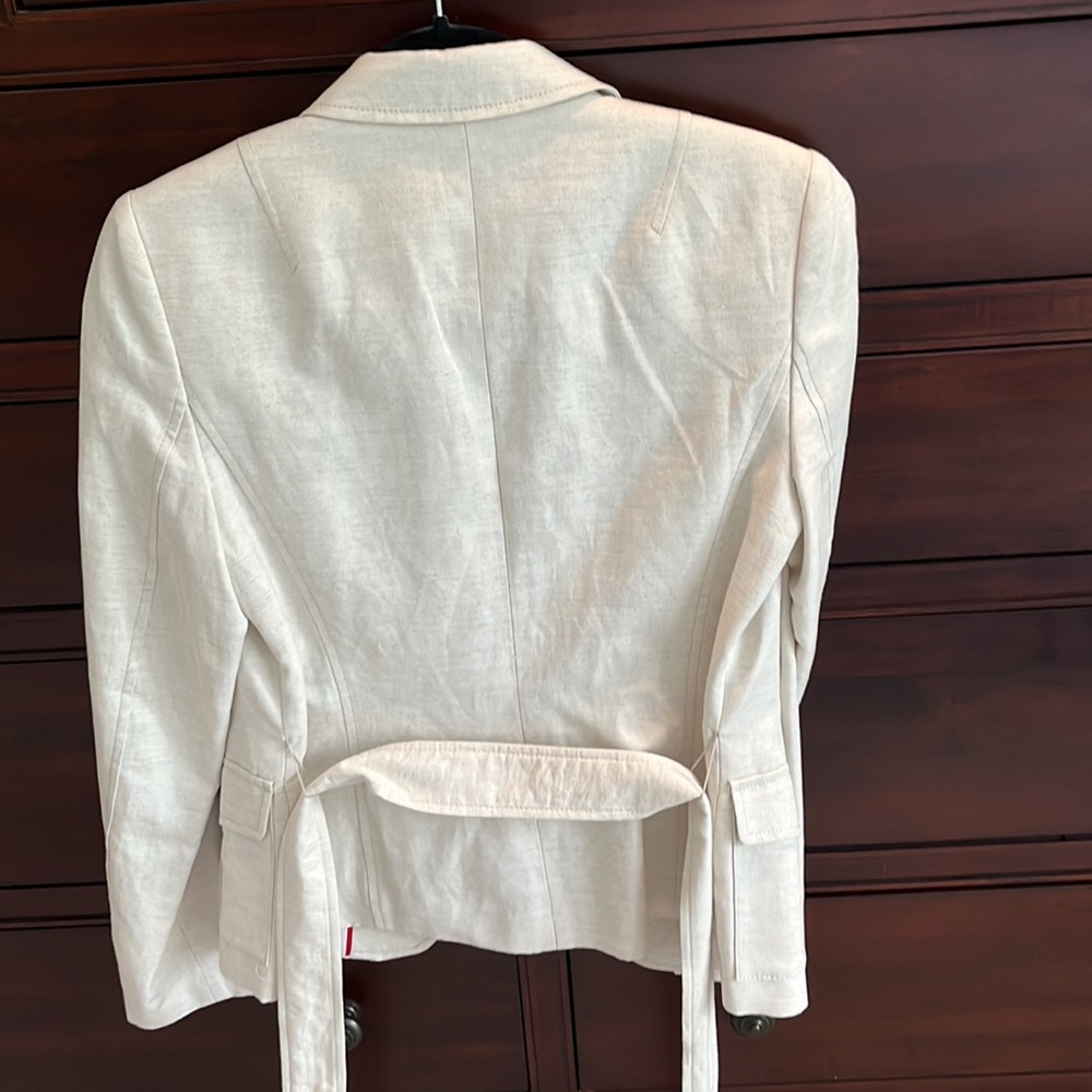 Banana Republic Linen Blazer Size 6 with Tie and Pockets NWOT - Picture 4 of 10